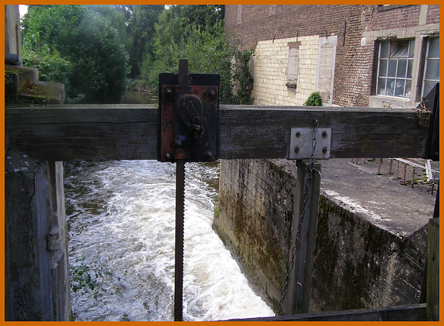 The old Turbine wheel  watermill