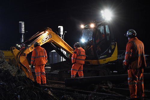 Essential work still goes on, in sub zero temperatures...