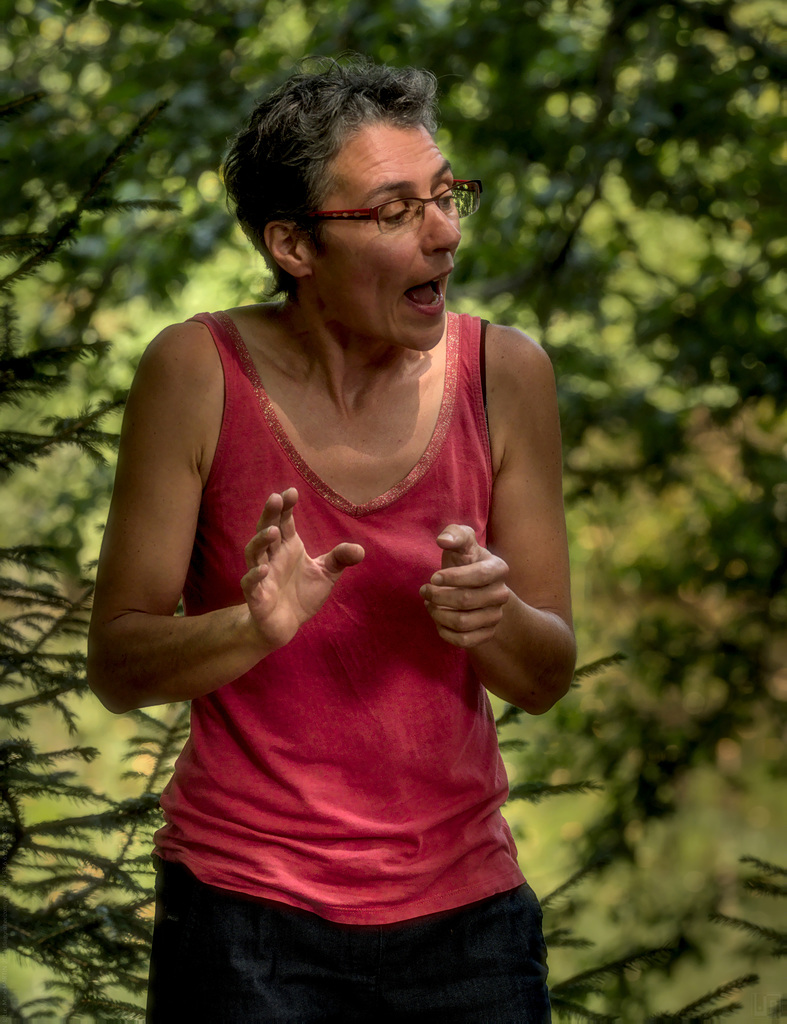 Nathalie, conteuse en pleine action