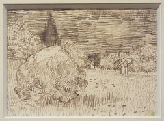 Public Garden, Drawing by Van Gogh in the Metropolitan Museum of Art, July 2023