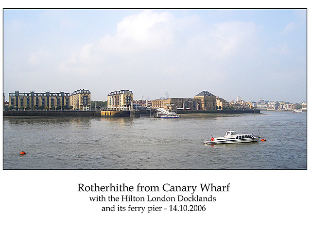 Rotherhithe from Canary Wharf - London - 14.10.2006