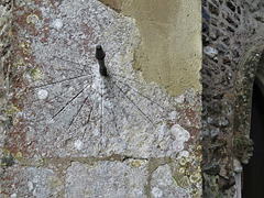 feniton church, devon c16 sundial