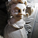 turvey church, beds  (94)saracen crest on helmet below the head of the 1st lord mordaunt on his tomb of c. 1560