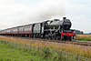 Stanier LMS class 6P Jubilee 45699 GALATEA running as 45562 ALBERTA at Willeby Carr Crossing with 1Z24 06.10 Carnorth - Scarborough The Scarboroug Spa Express 30th July 2020. (Steam from York)