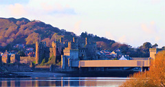 Conwy Castle and Railway Bridge.