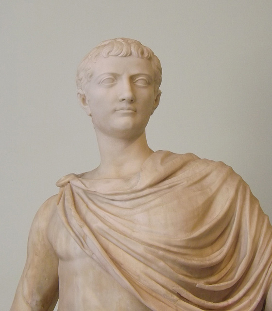 Detail of a Male Figure Restored as Tiberius in the Naples Archaeological Museum, July 2012