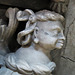 turvey church, beds  (44)saracen crest on helmet below the head of the 1st lord mordaunt on his tomb of c. 1560