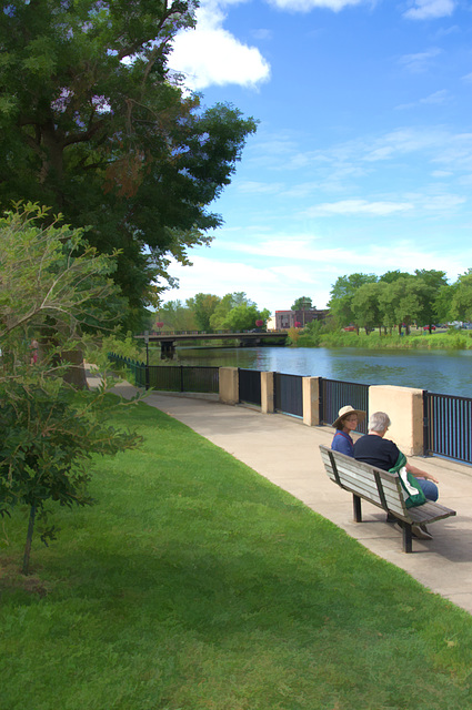 a lovely summer day by the river