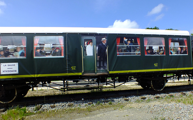 Restauration d'une correspondance ferroviaire "La Sauve, Bordeaux"au siècle dernier.