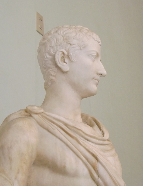 Detail of a Male Figure Restored as Tiberius in the Naples Archaeological Museum, July 2012