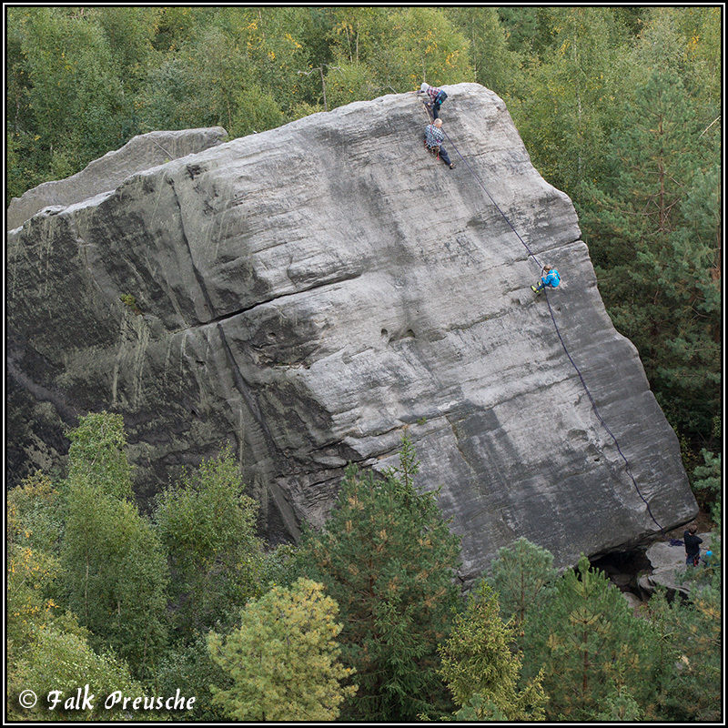 Kletter-Training an der Klamotte