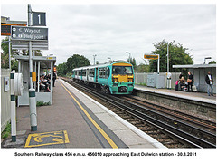 Southern 456010 - East Dulwich station -  30 8 2011