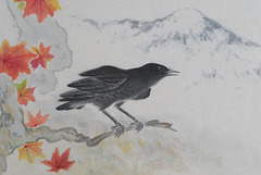 Japanese painting on silk (detail) by Ohmi