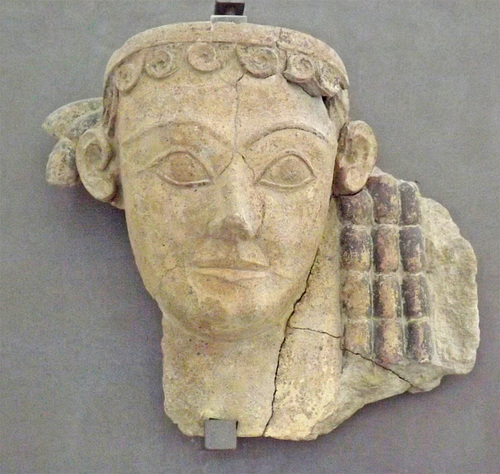 Antefix in the Form of a Female Head in the Museo Campi Flegrei, June 2013