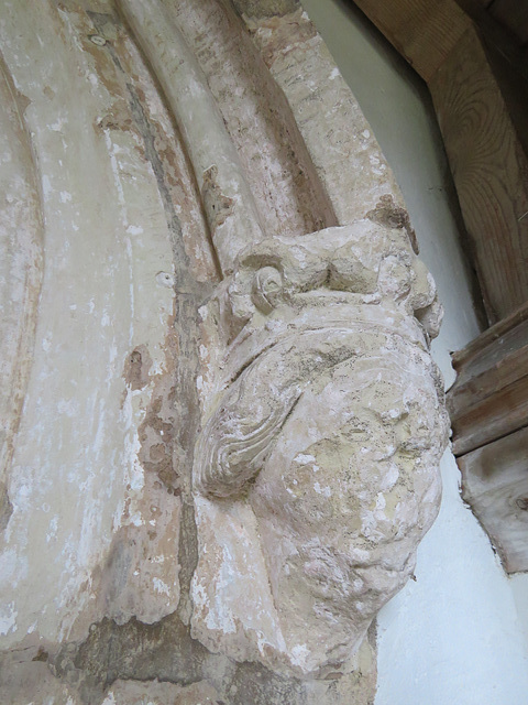 fonthill bishop church, wilts, c14 south door headstop (1)