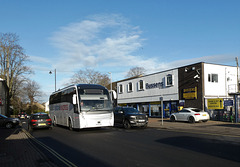 Ambassador Travel 218 (BV19 XOZ) in Mildenhall - 1 Dec 2021 (P1100088)