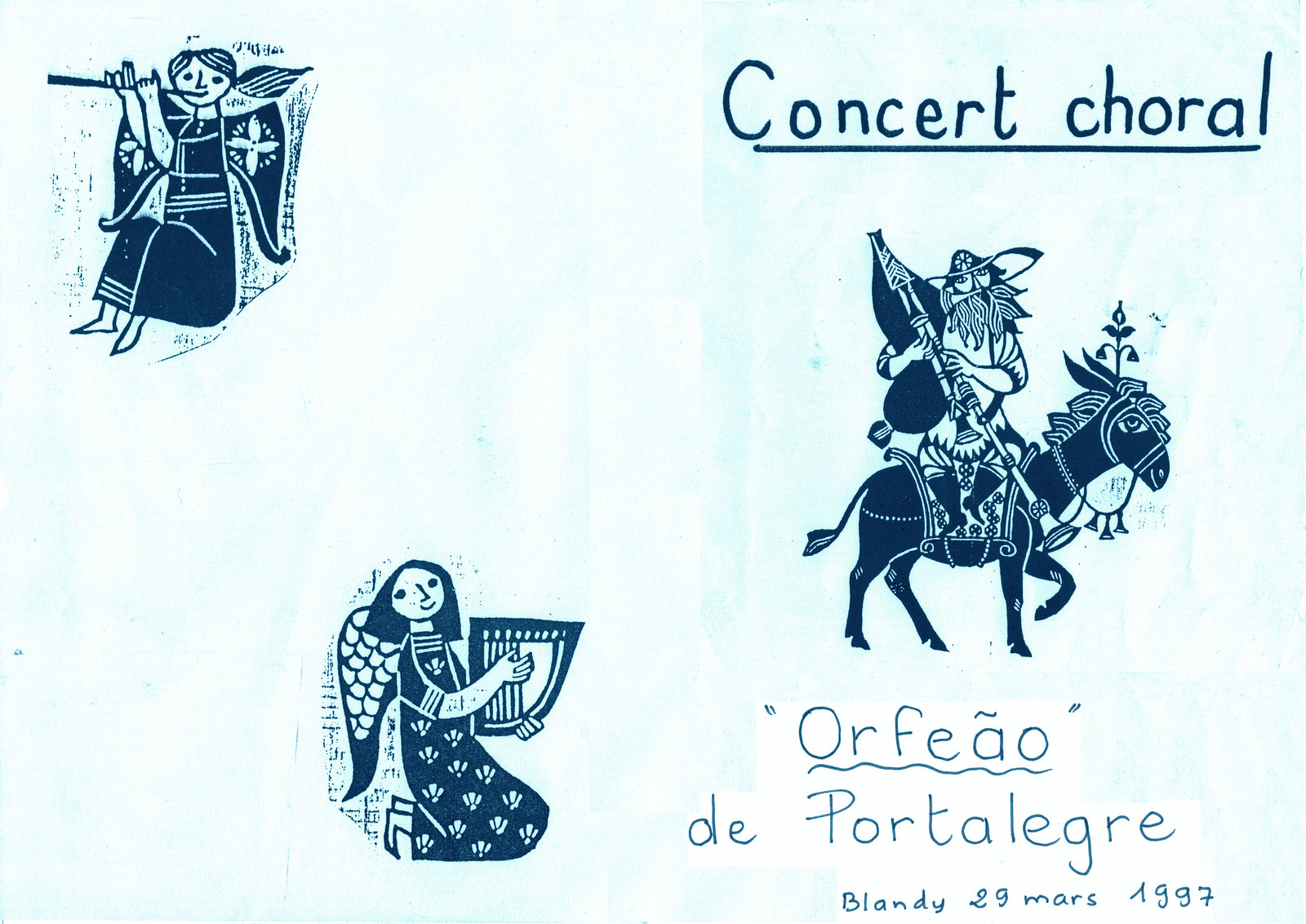 Concert Orfeão de Portalegre à Blandy-les-Tours le 29/03/1997