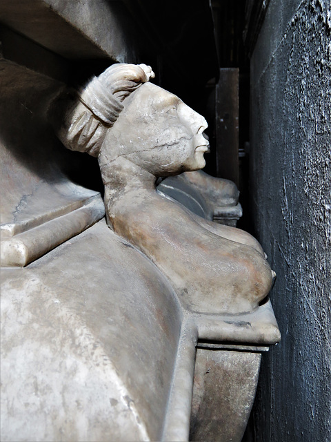 turvey church, beds  (47)mannerist detail of c16 tomb of the 1st lord mordaunt +1560