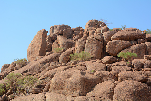 Namibia, Huge Boulders in the Mowani Mountains