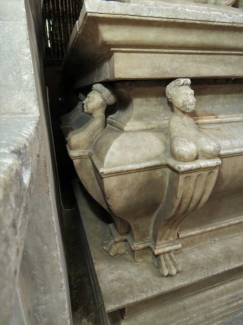 turvey church, beds  (48)mannerist detail of c16 tomb of the 1st lord mordaunt +1560