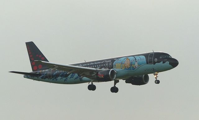 OO-SNB approaching Heathrow - 8 February 2020