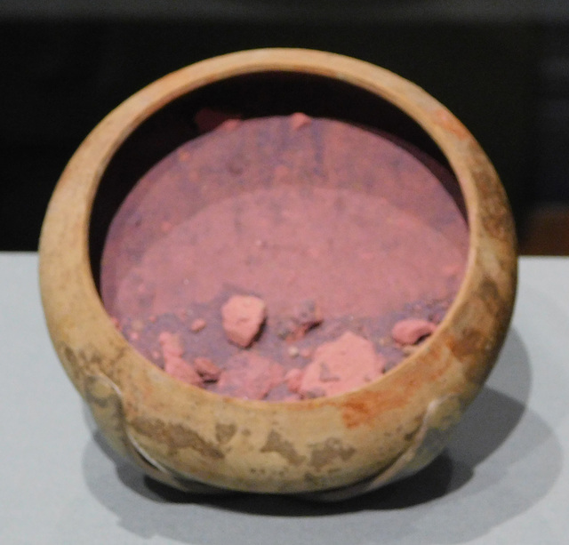 Small Cup with Murex Purple Pigment from Pompeii at ISAW, May 2022