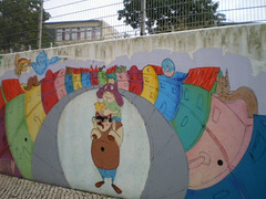 On wall of Conceição e Silva School.