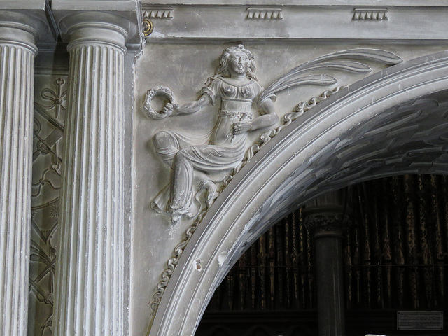 turvey church, beds  (49)victory or fame on the c16 tomb of the 1st lord mordaunt +1560