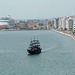 Greece, Thessaloniki Port and Pleasure Boat in the Bay