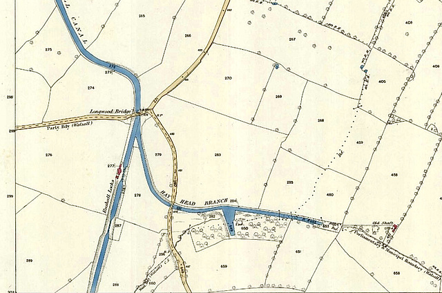 Hay Head Branch Canal, OS Map published 1886