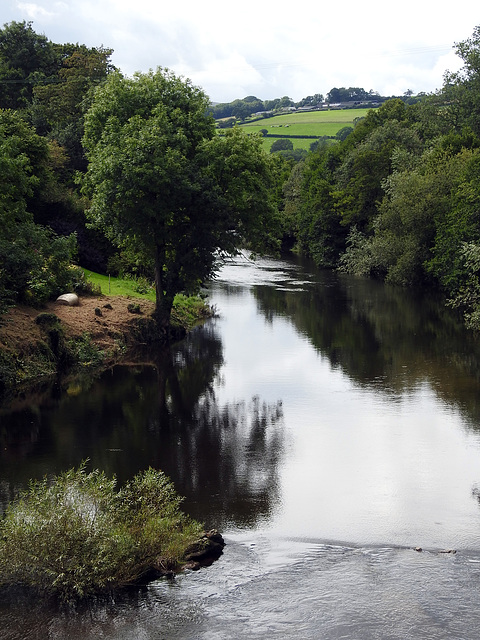 River Usk, Cefn Brynich Bridge, Brecon 23 August 2017