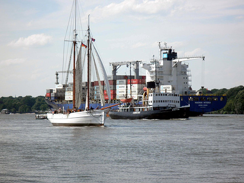 3er auf der Elbe....