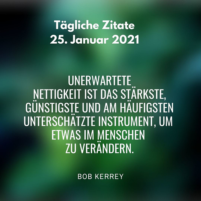 Tägliche Zitate - 25. Januar 2021