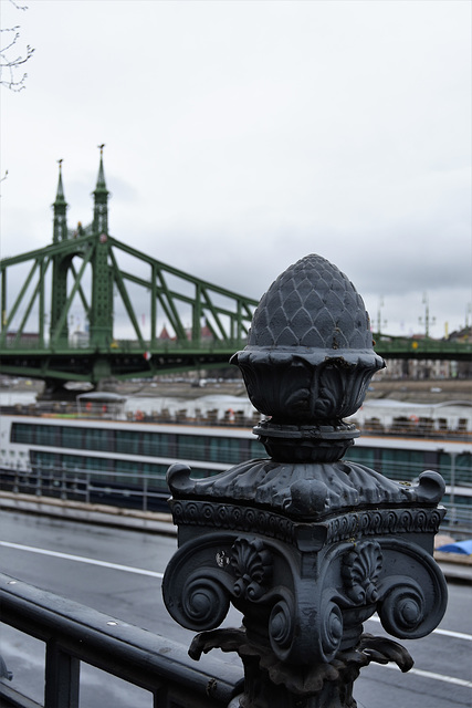 Fence and post in Budapest