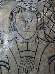 wirksworth church, derbs; c16 incised tomb slab of ralph gell +1564 attrib richard parker