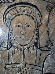 wirksworth church, derbs; c16 incised tomb slab of ralph gell +1564 attrib richard parker