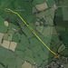 Pen y Crug, hillfort walk map