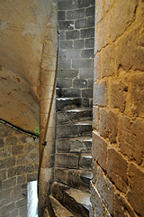 Les escaliers de la tour Jeanne d'Arc à Rouen