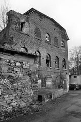 Papierfabrik "Oberste Mühle", verfallene Werkshalle