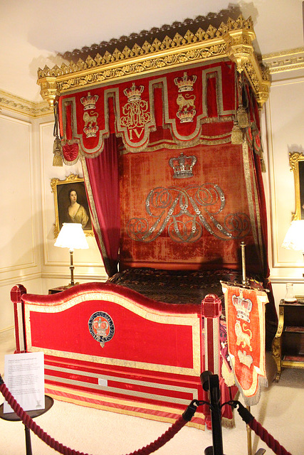 King George IV's bed, Grimesthorpe Castle, Lincolnshire