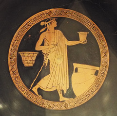 Detail of a Terracotta Kylix Attributed to the Brygos Painter in the Metropolitan Museum of Art, April 2017