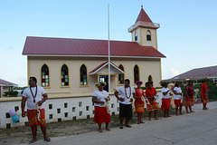 Polynésie Française, Participants of the Festive Performance for the Anniversary of the Maupiti Atoll