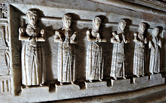 wirksworth church, derbs; c16 incised tomb slab of ralph gell +1564 attrib richard parker