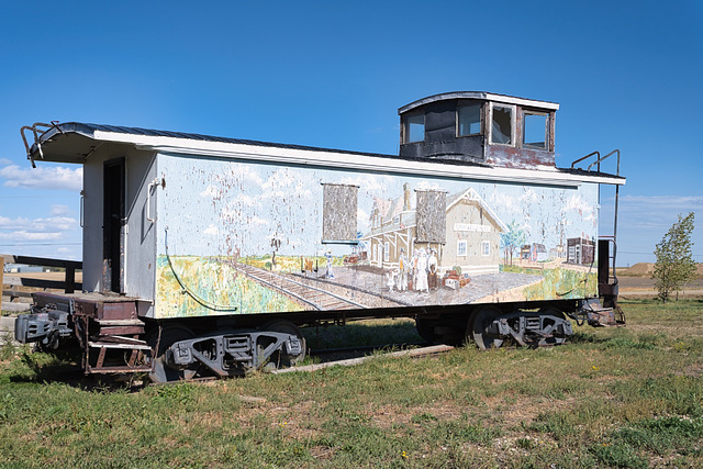 mural-Gravelbourg caboose