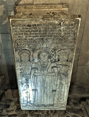 wirksworth church, derbs; c16 incised tomb slab of ralph gell +1564 attrib richard parker