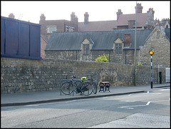 end of the old infirmary wall