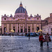 Twilight in St. Peter's Square.