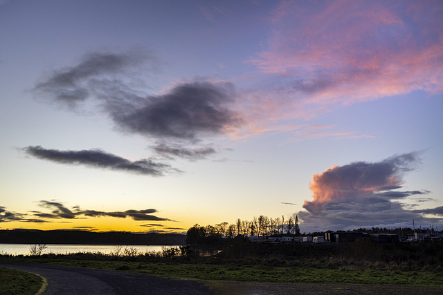 Sunset at the Confluence of the River Clyde and the River Leven