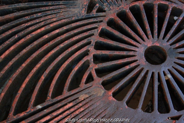 rusty manhole