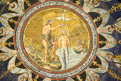 Ravenna 2017 – Battistero Neoniano – Jesus baptisted by John the Baptist